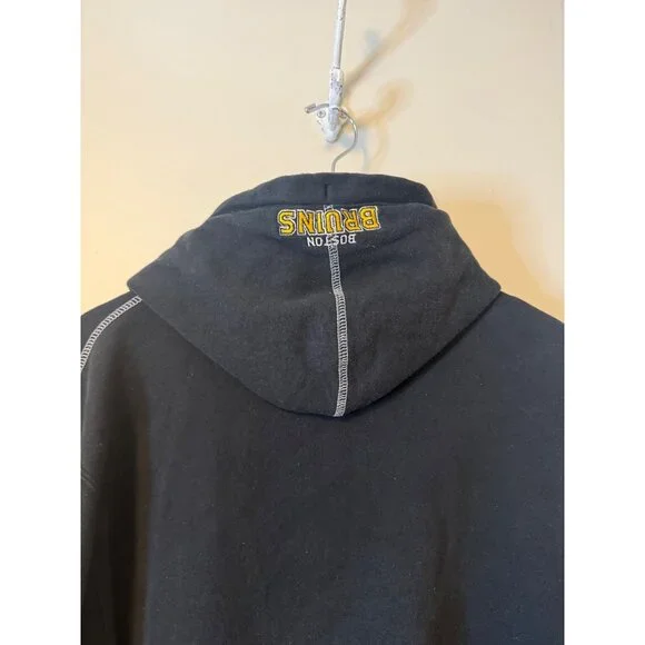 Boston Bruins Majestic NHL Hoodie Sweatshirt Waffle Knit Lined Size L Eastern Co - Picture 11 of 16